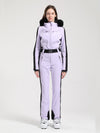 Combinaison de ski Gsou Snow Classic Dawn pour femme, ornée de fausse fourrure.