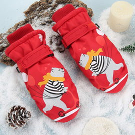 Moufles de neige imperméables pour enfants Snowshred à motif ours mignon