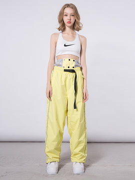 Pantalon de snowboard élastique à rayures Dook pour femme