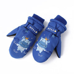 Moufles de neige imperméables pour enfants Snowshred à motif hippopotame mignon