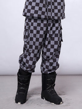 Pantalon de snowboard à damier RARWAR pour homme