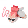 Moufles de neige imperméables pour enfants Snowshred, motif raton laveur mignon