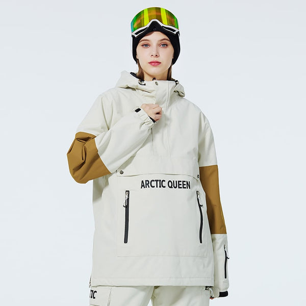 Veste anorak à demi-zip SnowCrest FrostTrek pour femme