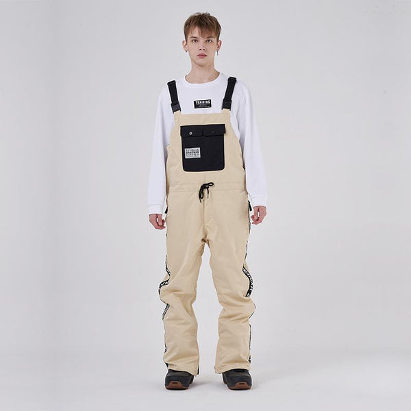 Salopette de ski rayée à grandes poches RAWRWAR Winter Collective pour homme