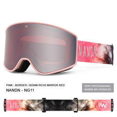 Lunettes de ski interchangeables unisexes Nandn pour la protection du snowboard