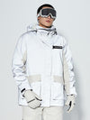 Veste de neige à blocs de couleur réfléchissants Vector Winter Invitation pour femme