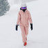 Combinaison de ski une pièce rose Searipe pour femme, combinaison d'hiver, combinaison de neige