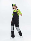 Salopette de ski/snowboard pour femme, color block, avec ceinture intégrée