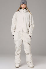 Combinaison de ski blanche une pièce Searipe pour femme, combinaison d'hiver, combinaison de neige