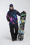 Men's Gsou Snow 10k Mountains Wolf 3D Printed Snowboard Jacket - snowshred