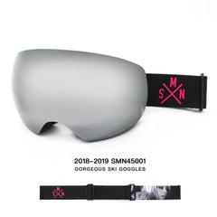 Lunettes de ski unisexes à écran intégral et sangle de couleur