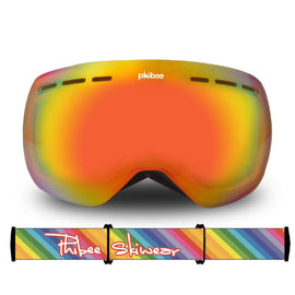 Masque de ski unisexe Phibee sans monture, protection UV 100 %